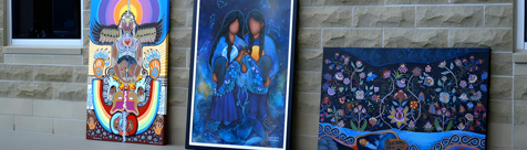 Indigenous art in Summerlee Science Complex