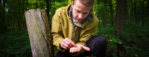 Student doing fieldwork