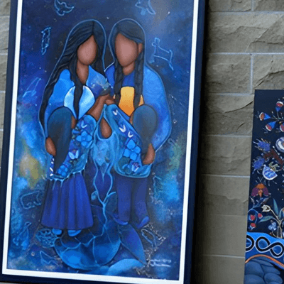 Indigenous art in Summerlee Science Complex