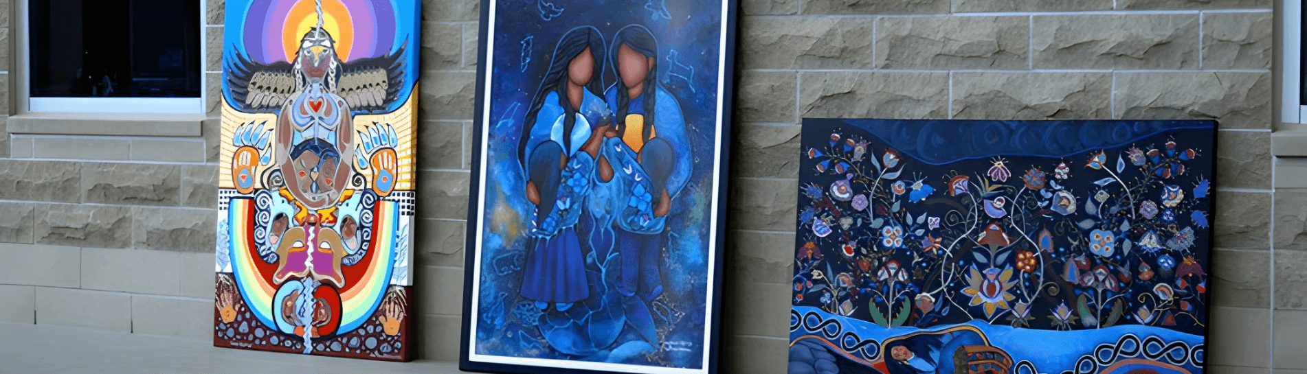 Indigenous art in Summerlee Science Complex