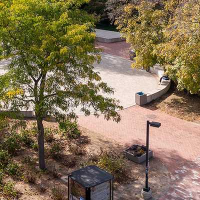 aerial view of campus